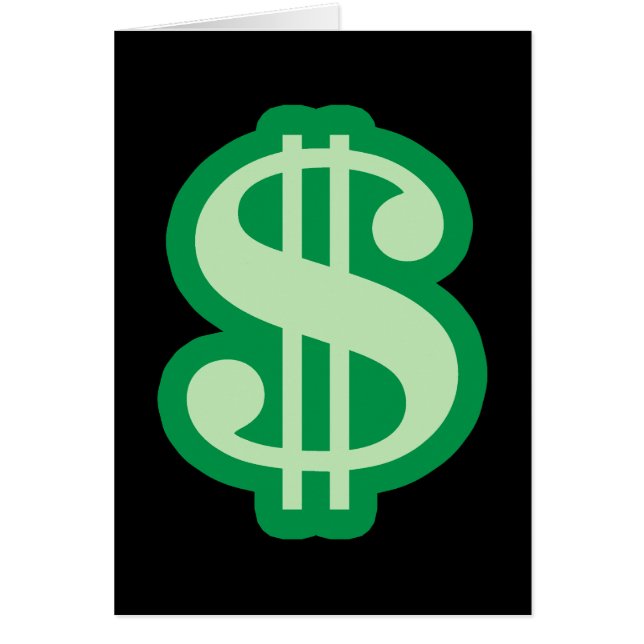 Cartão Sinal de Dólar (Frente)