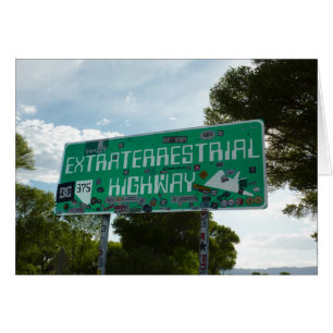 Cartão Sinal de Estrada Extraterrestre, Rachel, Nevada