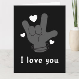 CARTÃO SINAL DE EU TE AMO EM LINGUAGEM DE SINAIS