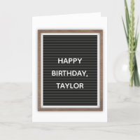Sinal de Letterboard de Feltro Preto de Mensagem P