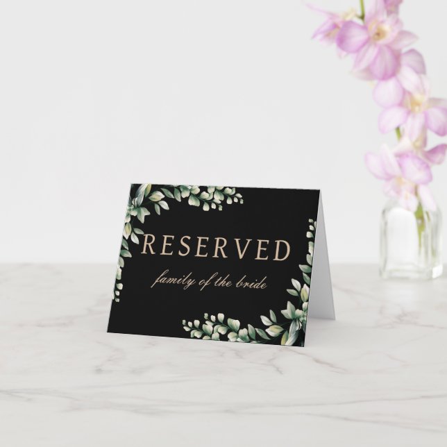 Cartão Sinal de mesa de casamento reservado mãe da noiva (Orquídea)