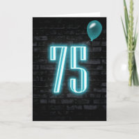 Sinal de Neon de 75º aniversário em Brick