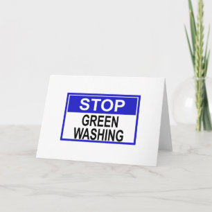 Cartão Sinal de Pare o Greenwashing