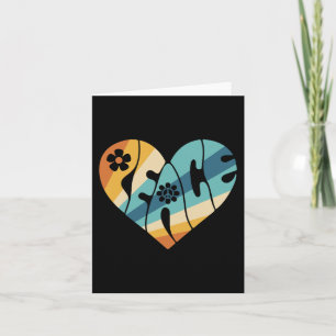 Cartão SINAL DE PAZ AMOR Anos 60 70 Roupa de Hippie Groov