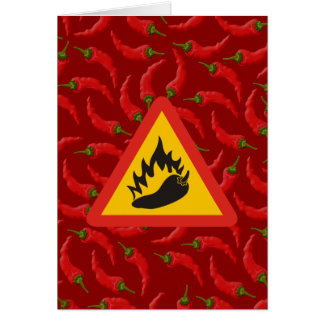 Cartão Sinal de perigo de pimenta quente
