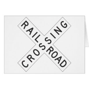 Cartão Sinal de RailroadCrossing
