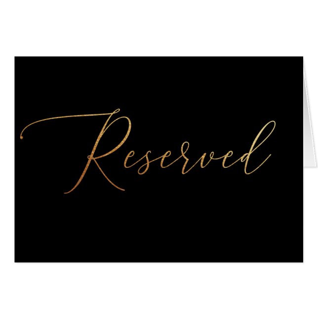Cartão Sinal de Reserva de Casamento Clássico Elegante Pr (Frente horizontal)