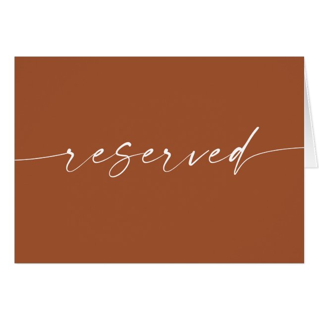 Cartão Sinal de Reserva Sienna | Casamento Rústico de Out (Frente horizontal)