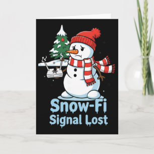 Cartão Sinal de Snow-fi Engraçado Perdeu o Design de Nata