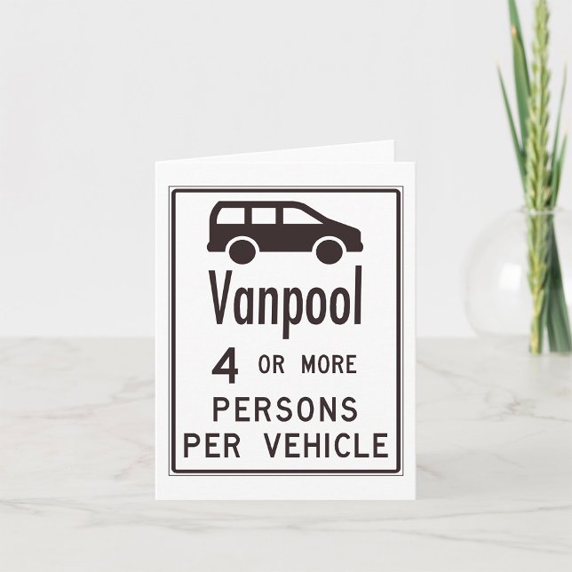 Cartão Sinal de Van Pool (Criador carregado)