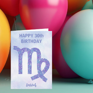 Cartão Sinal de Virgem Fofo Aniversário Personalizado Rox