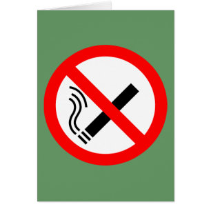 Cartão Sinal SNO Smoking - Cartaz no Reino Unido