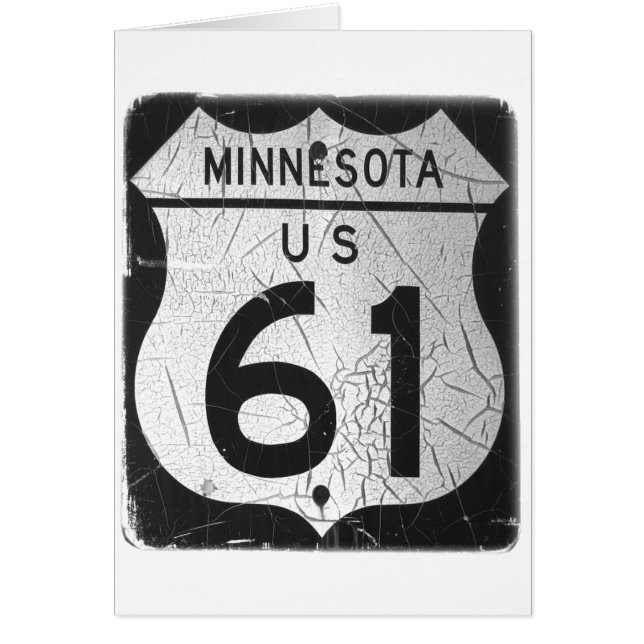 Cartão Sinal velho da estrada 61 (Frente)