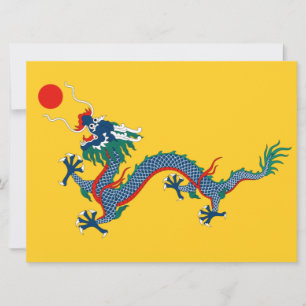 Cartão Sinalizador da dinastia Qing na China (Dragão Chin