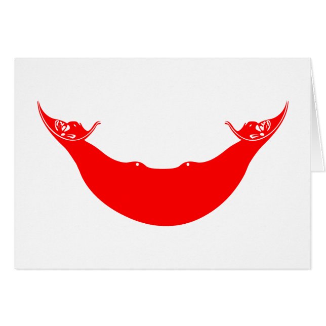 Cartão Sinalizador da Ilha páscoa (Frente Horizontal)