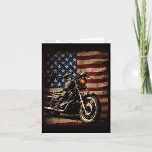 Cartão Sinalizador de Motocicleta Usa, Retro Biker