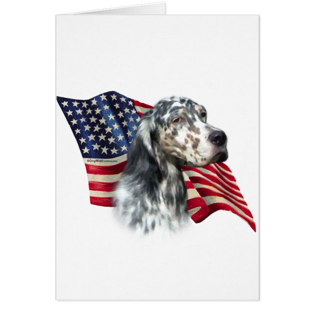 Cartão Sinalizador de Setter Inglês (Frente)