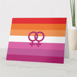 Cartão Sinalizador do Orgulho Lésbico WLW