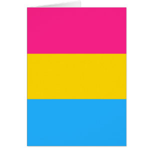 Cartão Sinalizador do Orgulho Pansexual LGBTQ