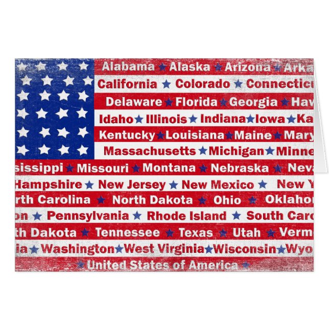 Cartão Sinalizador EUA (Frente Horizontal)