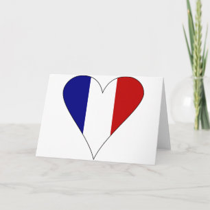 Cartão Sinalizador francês Heart Modern