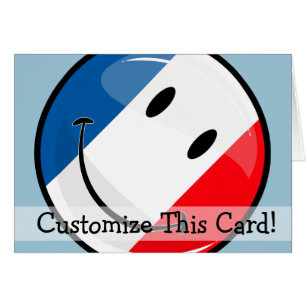 Cartão Sinalizador francês sorridente