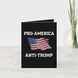 Cartão Sinalizador Pro America Anti Trump Vintage USA
