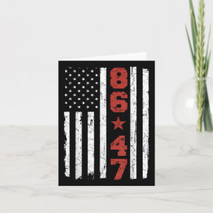 Cartão Sinalizador retroativo Dos Eua 86 47 Anti Trump