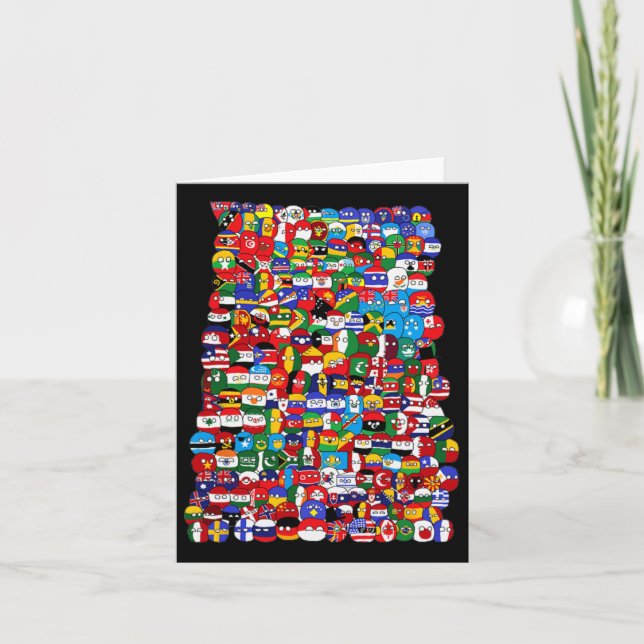 Cartão Sinalizadores do Mundo do País (Frente)