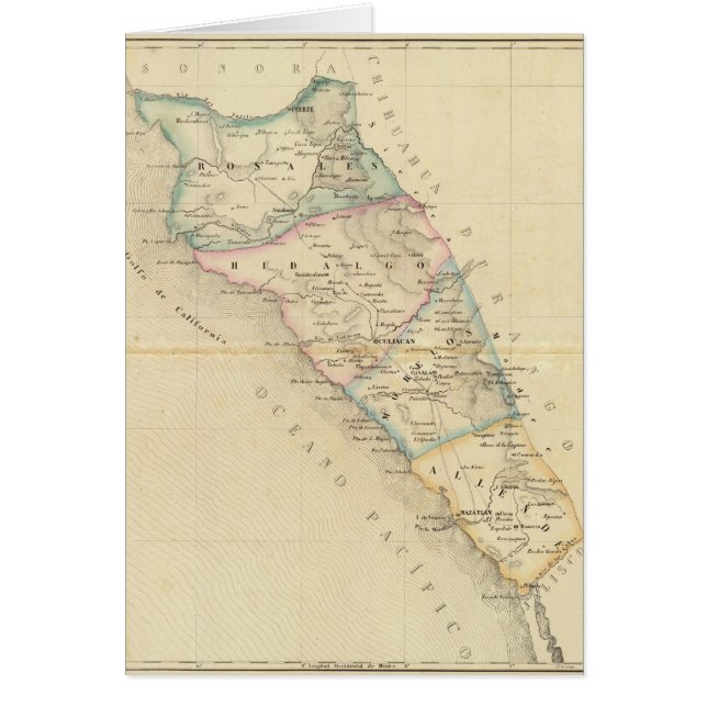 Cartão Sinaloa, México (Frente)