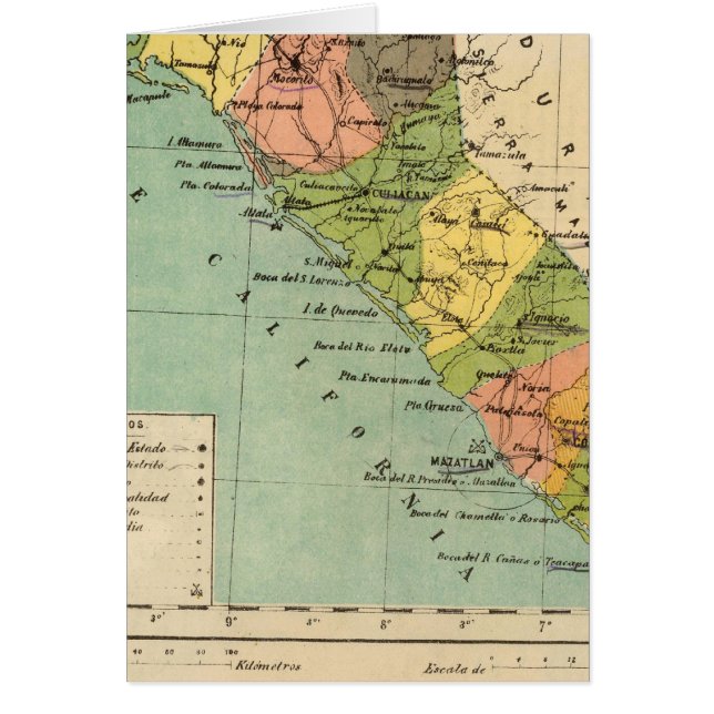 Cartão Sinaloa, México (Frente)