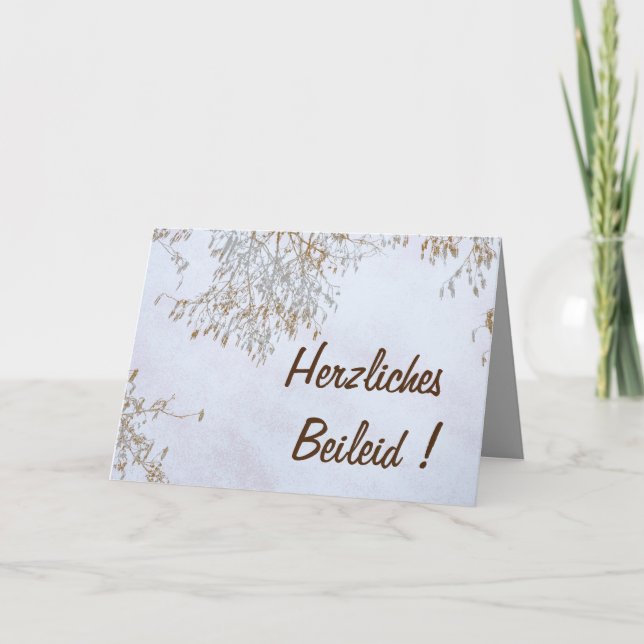 Cartão Sinceros pêsames ! (Frente)