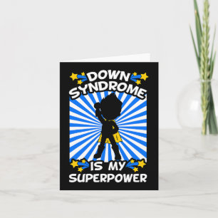 Cartão Síndrome de Down Super-herói Conscientização Cromo