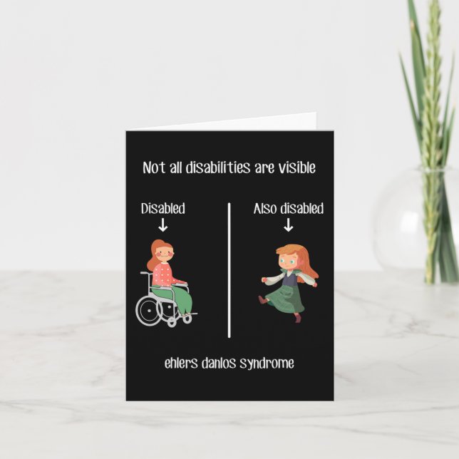 Cartão Síndrome de Ehlers Danlos Nem Todas As Deficiência (Frente)