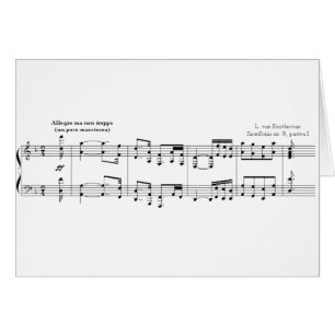Cartão Sinfonia #9 de Beethoven (preto)
