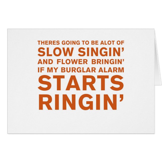 Cartão Singin lento (Frente Horizontal)