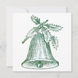 Cartão Sino de Natal com Azevinho