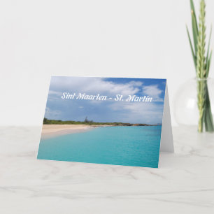Cartão Sint Maarten - Rua. Martin Beach Scene