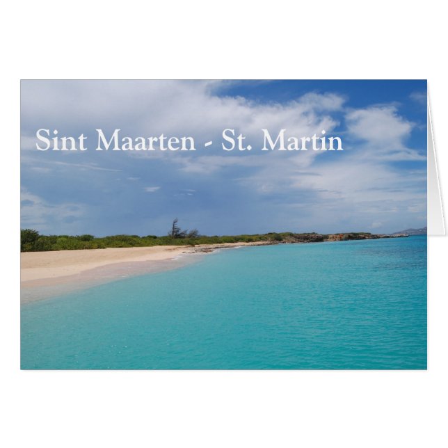 Cartão Sint Maarten - Rua. Martin Beach Scene (Frente Horizontal)
