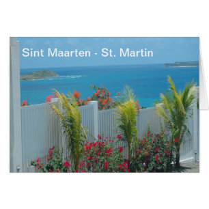 Cartão Sint Maarten - Rua. Martin Ocean Blue Seascape