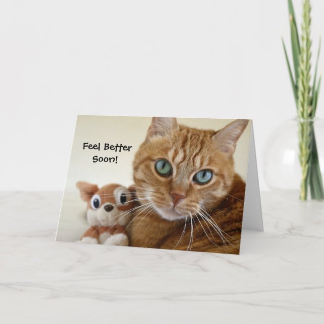 Cartão Sinta-Se Melhor Em Breve! A Criança tem um bom car (Frente)