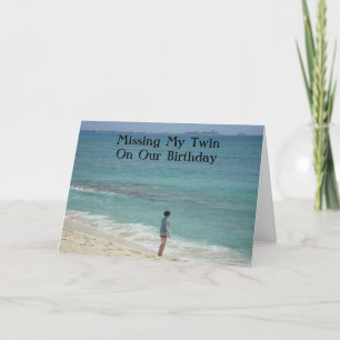 CARTÃO SINTO FALTA DO MEU GÊMEO NO NOSSO ANIVERSÁRIO