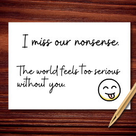 Cartão Sinto Falta Do Nosso Disparate