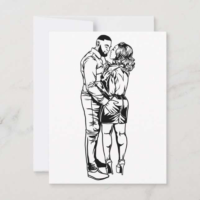 Cartão Sinto falta dos seus lábios me beijando amor da mi (Frente)