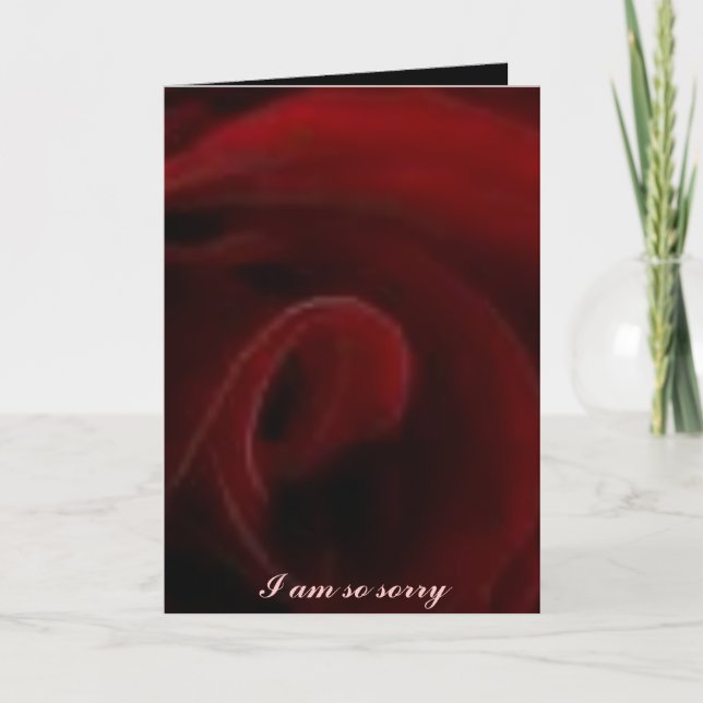 Cartão Sinto muito. (Frente)