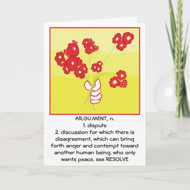 CARTÃO "SINTO MUITO" (Frente)