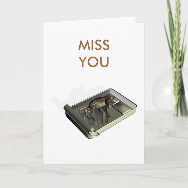 Cartão Sinto muito a sua falta (Frente)