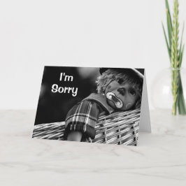 Cartão Sinto muito cara triste por favor me perdoe