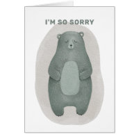 Sinto muito / simpatia. Triste animal de urso chat