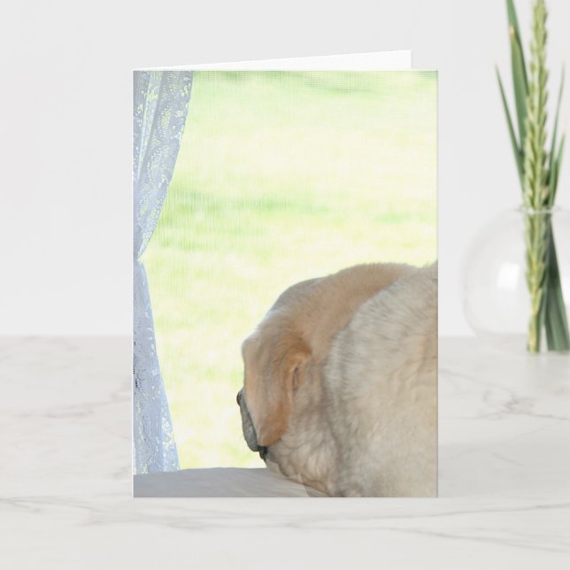 Cartão Sinto saudades do seu laboratório amarelo (Frente)